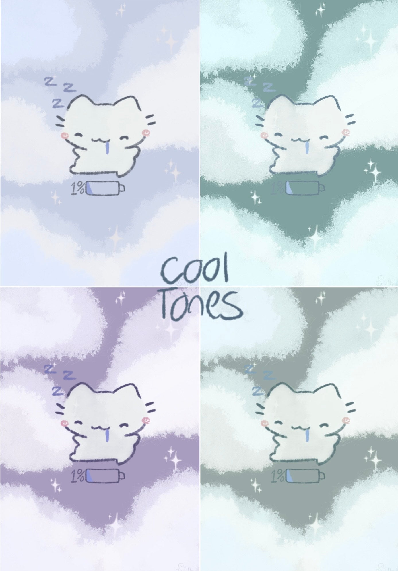 Sleepy Kitty phone wallpaper