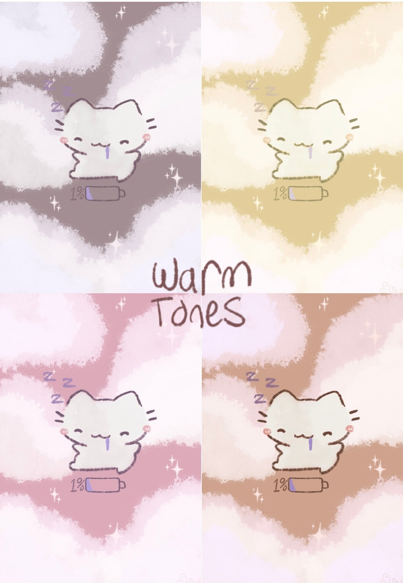 Sleepy Kitty phone wallpaper